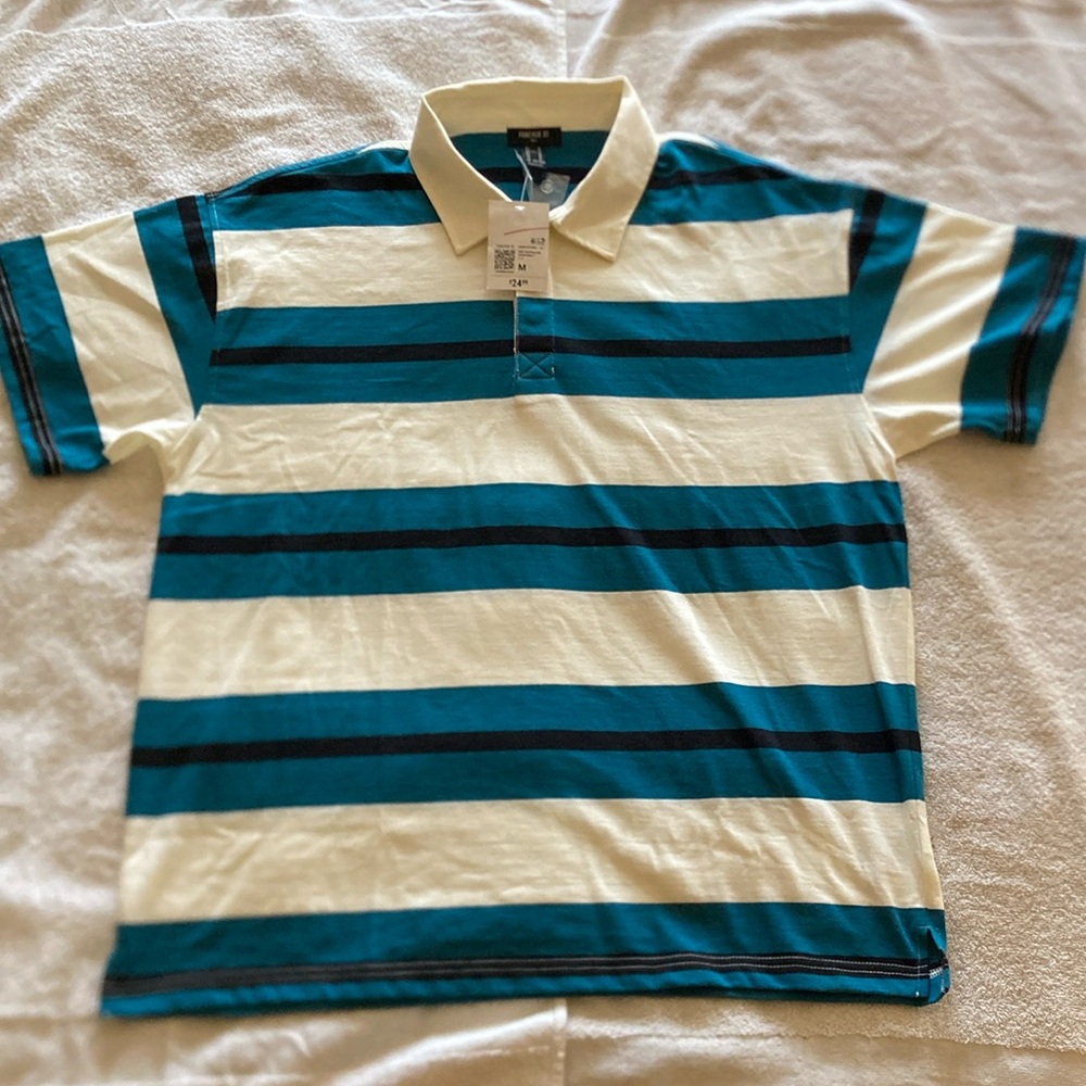 Forever 21 Rugby Style Polo Shirt NWT M